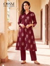 Rosy Vol 3 By Ossm Cotton Printed A Line Kurti With Bottom Wholesalers In Surat